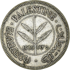 Moneda, Palestina, 50 Mils, 1935, MBC+, Plata, KM:6
