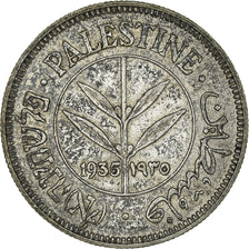 Moneda, Palestina, 50 Mils, 1935, EBC, Plata, KM:6