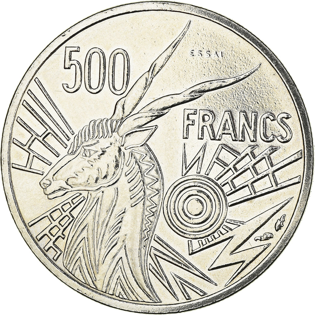 Moneta, Państwa Afryki Środkowej, 500 Francs, 1976, Paris, MS(65-70), Nikiel