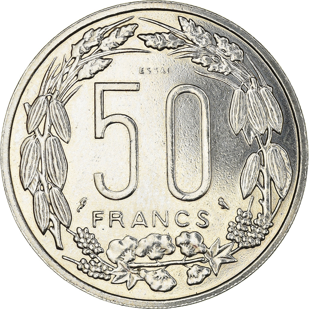Moneta, PAŃSTWA AFRYKI RÓWNIKOWEJ, 50 Francs, 1961, Paris, MS(65-70), Nikiel