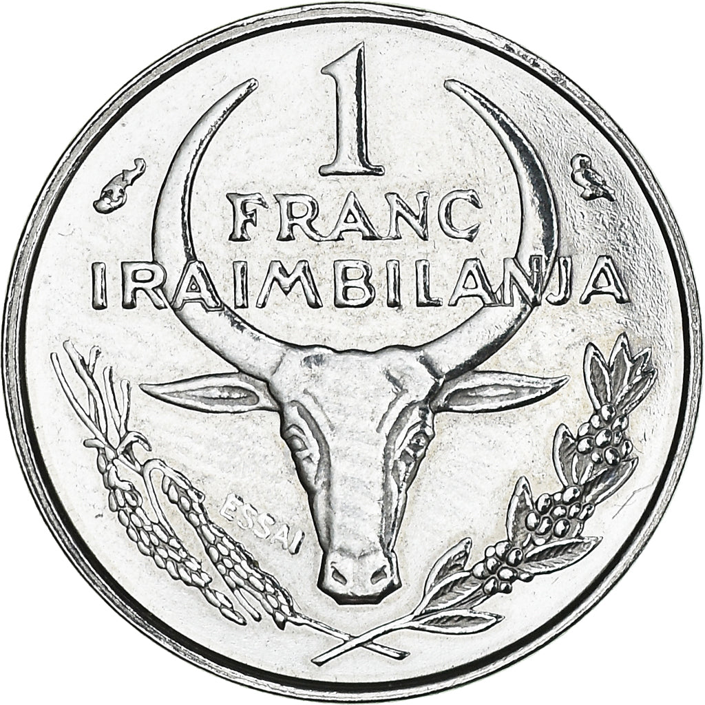 Coin, Madagascar, Franc, 1965, Paris, MS(65-70), Stainless Steel, KM:E6