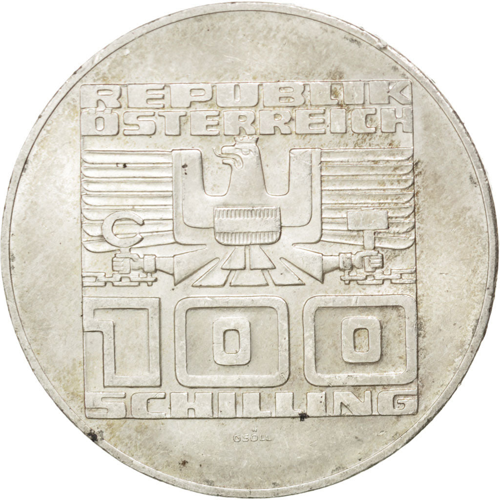 Coin, Austria, 100 Schilling, 1975, AU(55-58), Silver, KM:2924