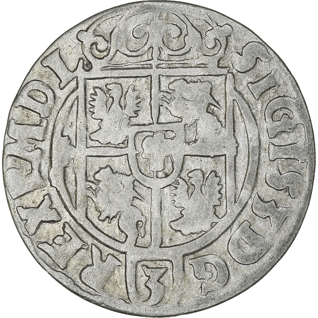 Moneta, Polonia, Sigismund III, 3 Polker, 3 Poltorak - 1 Kruzierz, 1623, SPL-