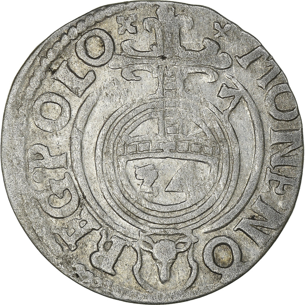 Coin, Poland, Sigismund III, 3 Polker, 3 Poltorak - 1 Kruzierz, 1627, AU(55-58)