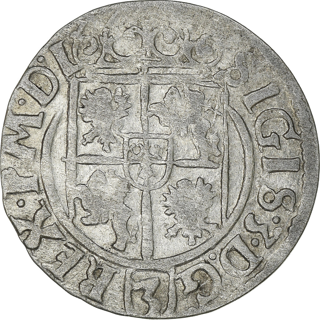 Coin, Poland, Sigismund III, 3 Polker, 3 Poltorak - 1 Kruzierz, 1627, AU(55-58)
