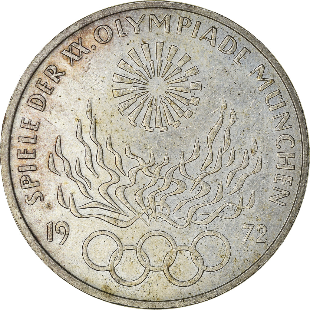 Coin, GERMANY - FEDERAL REPUBLIC, 10 Mark, 1972, Stuttgart, MS(60-62), Silver