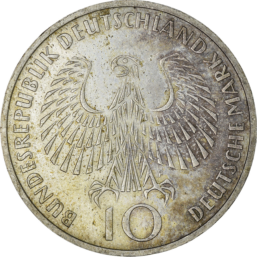 Coin, GERMANY - FEDERAL REPUBLIC, 10 Mark, 1972, Stuttgart, MS(60-62), Silver