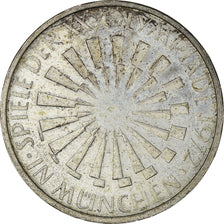 Coin, GERMANY - FEDERAL REPUBLIC, 10 Mark, 1972, Stuttgart, AU(50-53), Silver
