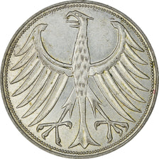 Coin, GERMANY - FEDERAL REPUBLIC, 5 Mark, 1951, Hambourg, AU(55-58), Silver