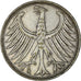 Coin, GERMANY - FEDERAL REPUBLIC, 5 Mark, 1964, Stuttgart, EF(40-45), Silver