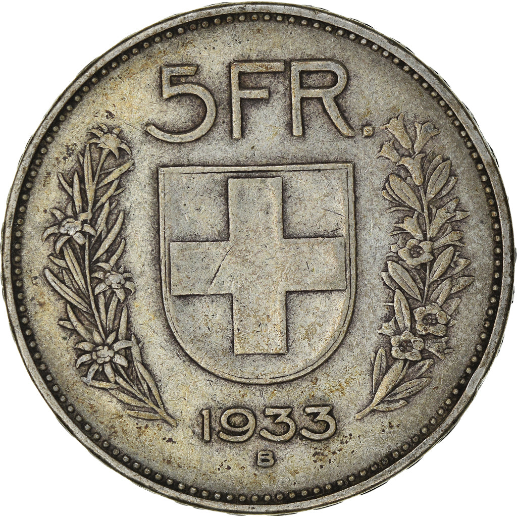 Monnaie, Suisse, 5 Francs, 1933, Bern, TTB, Argent, KM:40