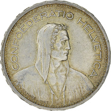 Coin, Switzerland, 5 Francs, 1939, Bern, AU(50-53), Silver, KM:40