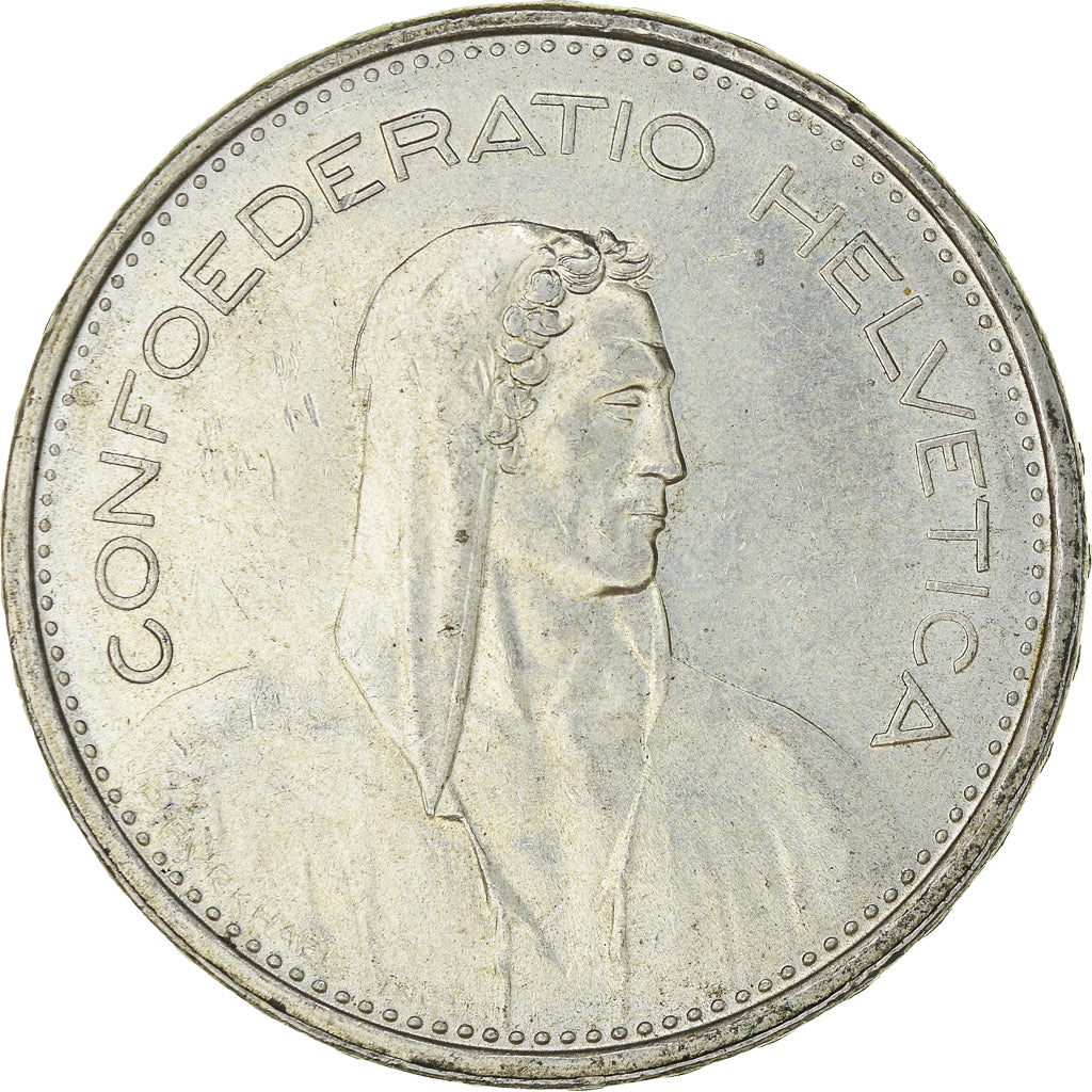Coin, Switzerland, 5 Francs, 1967, Bern, AU(50-53), Silver, KM:40