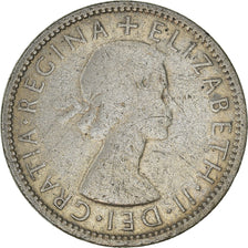 Coin, Australia, Elizabeth II, Florin, 1953, Melbourne, EF(40-45), Silver, KM:54