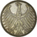 Coin, GERMANY - FEDERAL REPUBLIC, 5 Mark, 1951, Karlsruhe, EF(40-45), Silver