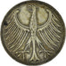 Coin, GERMANY - FEDERAL REPUBLIC, 5 Mark, 1951, Hamburg, EF(40-45), Silver