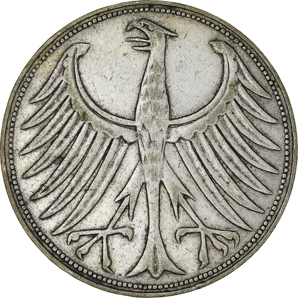 Münze, Bundesrepublik Deutschland, 5 Mark, 1956, Stuttgart, SS, Silber
