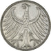 Coin, GERMANY - FEDERAL REPUBLIC, 5 Mark, 1960, Stuttgart, EF(40-45), Silver