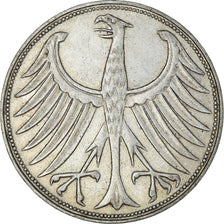 Monnaie, République fédérale allemande, 5 Mark, 1964, Karlsruhe, TTB+