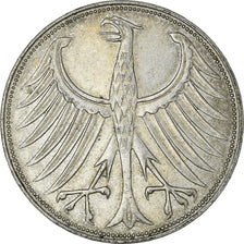 GERMANY - FEDERAL REPUBLIC, 5 Mark, 1967, Munich, EF(40-45), Silver, KM:112.1