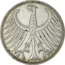 Coin, GERMANY - FEDERAL REPUBLIC, 5 Mark, 1970, Hambourg, EF(40-45), Silver