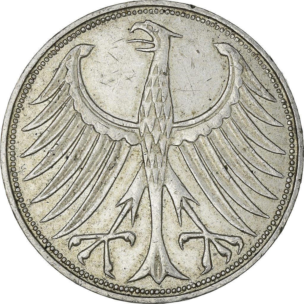 Monnaie, République fédérale allemande, 5 Mark, 1971, Hambourg, SUP, Argent