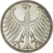 Coin, GERMANY - FEDERAL REPUBLIC, 5 Mark, 1971, Stuttgart, EF(40-45), Silver