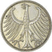 Coin, GERMANY - FEDERAL REPUBLIC, 5 Mark, 1972, Stuttgart, AU(50-53), Silver