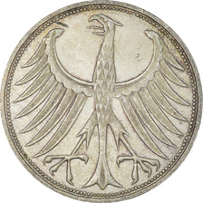 Coin, GERMANY - FEDERAL REPUBLIC, 5 Mark, 1974, Stuttgart, AU(50-53), Silver