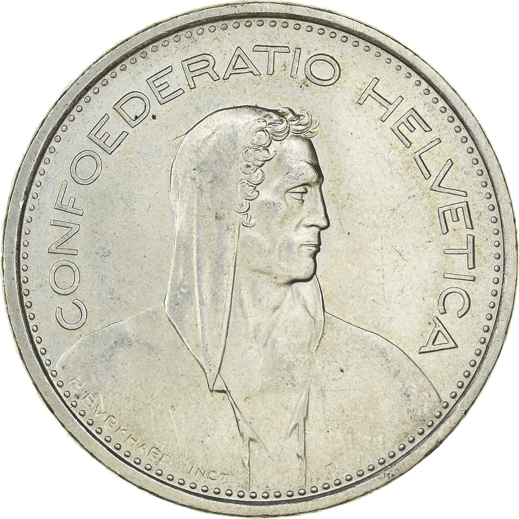 Coin, Switzerland, 5 Francs, 1967, Bern, AU(50-53), Silver, KM:40