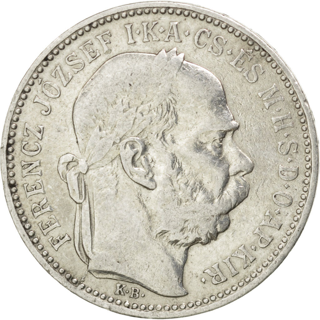 HUNGARY, Korona, 1893, Kormoczbanya, KM #484, VF(30-35), Silver, 4.92