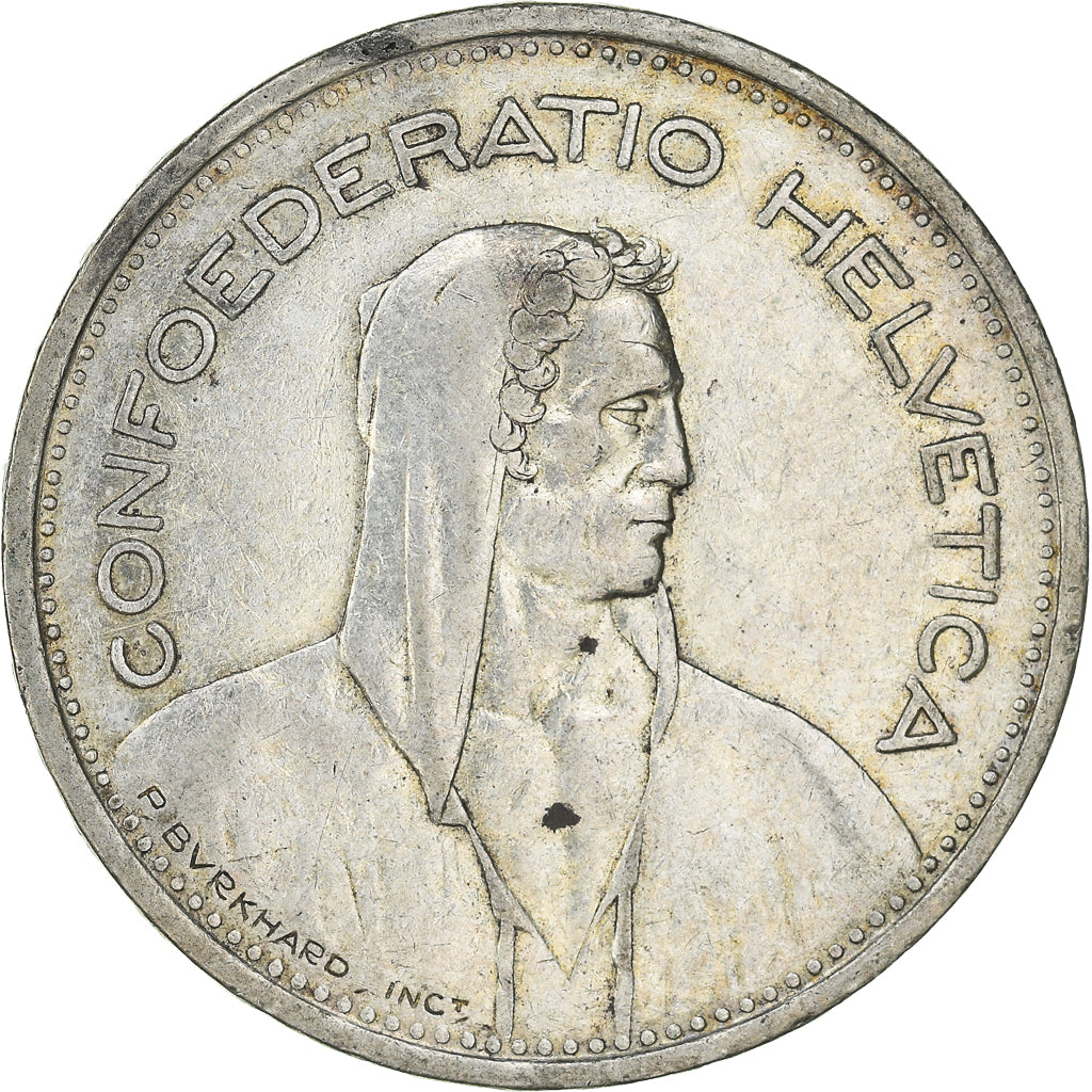 Coin, Switzerland, 5 Francs, 1953, Bern, VF(30-35), Silver, KM:40