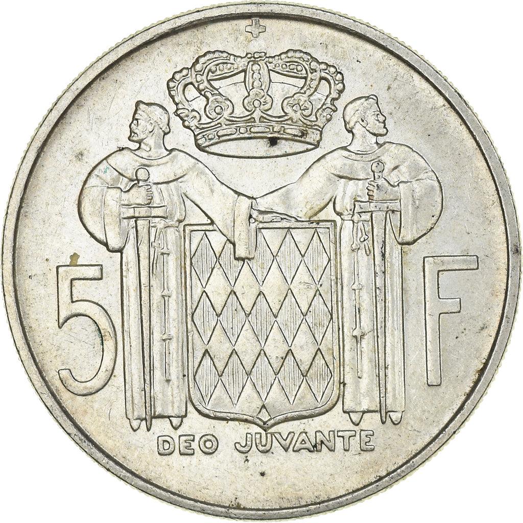 Monaco, Rainier III, 5 Francs, 1966, EF(40-45), Silver, KM:141, Gadoury:152