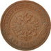 RUSSIA, 2 Kopeks, 1906, KM #10.2, AU(50-53), Copper, 6.55