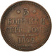 Moneta, Russia, Nicholas I, 3 Kopeks, 1842, Ekaterinbourg, MB, Rame, KM:146.1