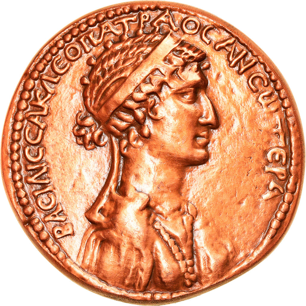 Francja, Medal, Reproduction Monnaie Antique, Marc Antoine et Cléôpatre