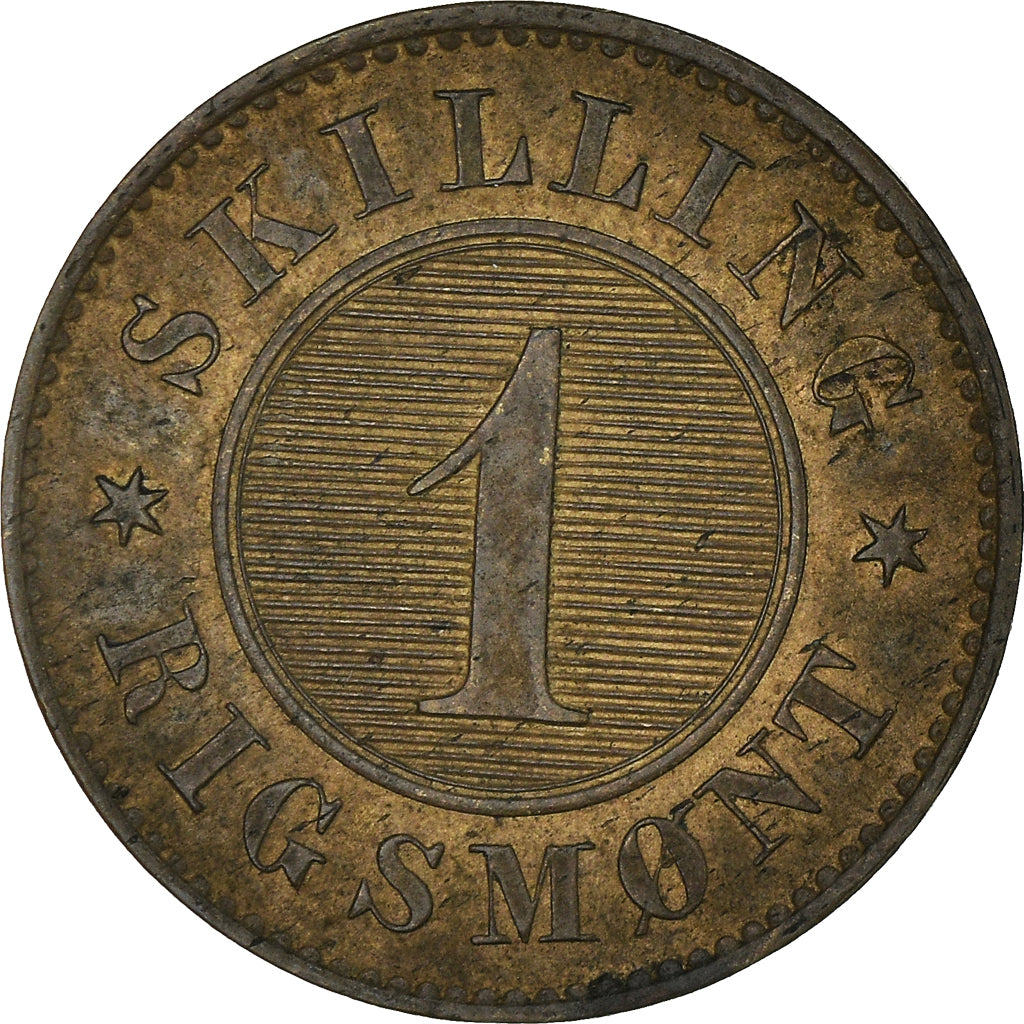 Moneta, Dania, Frederik VII, Skilling Rigsmont, 1856, MS(60-62), Brązowy