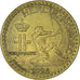 Monnaie, Monaco, Louis II, Franc, 1924, Poissy, SUP, Aluminum-Bronze