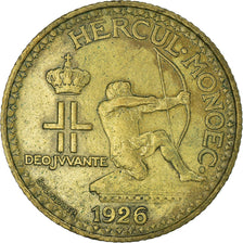 Monnaie, Monaco, Louis II, Franc, 1926, TTB, Aluminum-Bronze, Gadoury:128