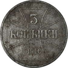 Monnaie, GERMANY - EMPIRE, Wilhelm II, Frappe militaire, 3 Kopeks, 1916, Berlin