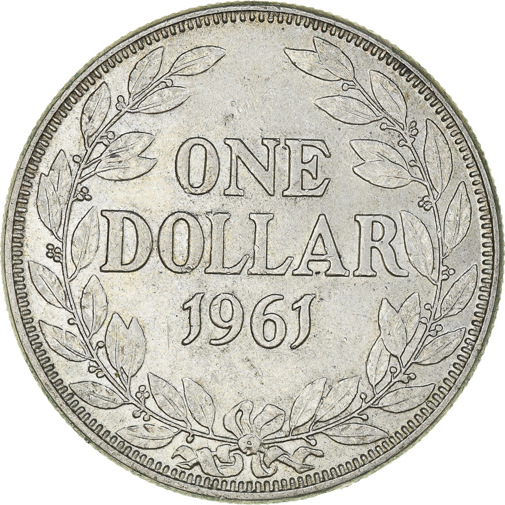 Coin, Liberia, Dollar, 1961, AU(55-58), Silver, KM:18