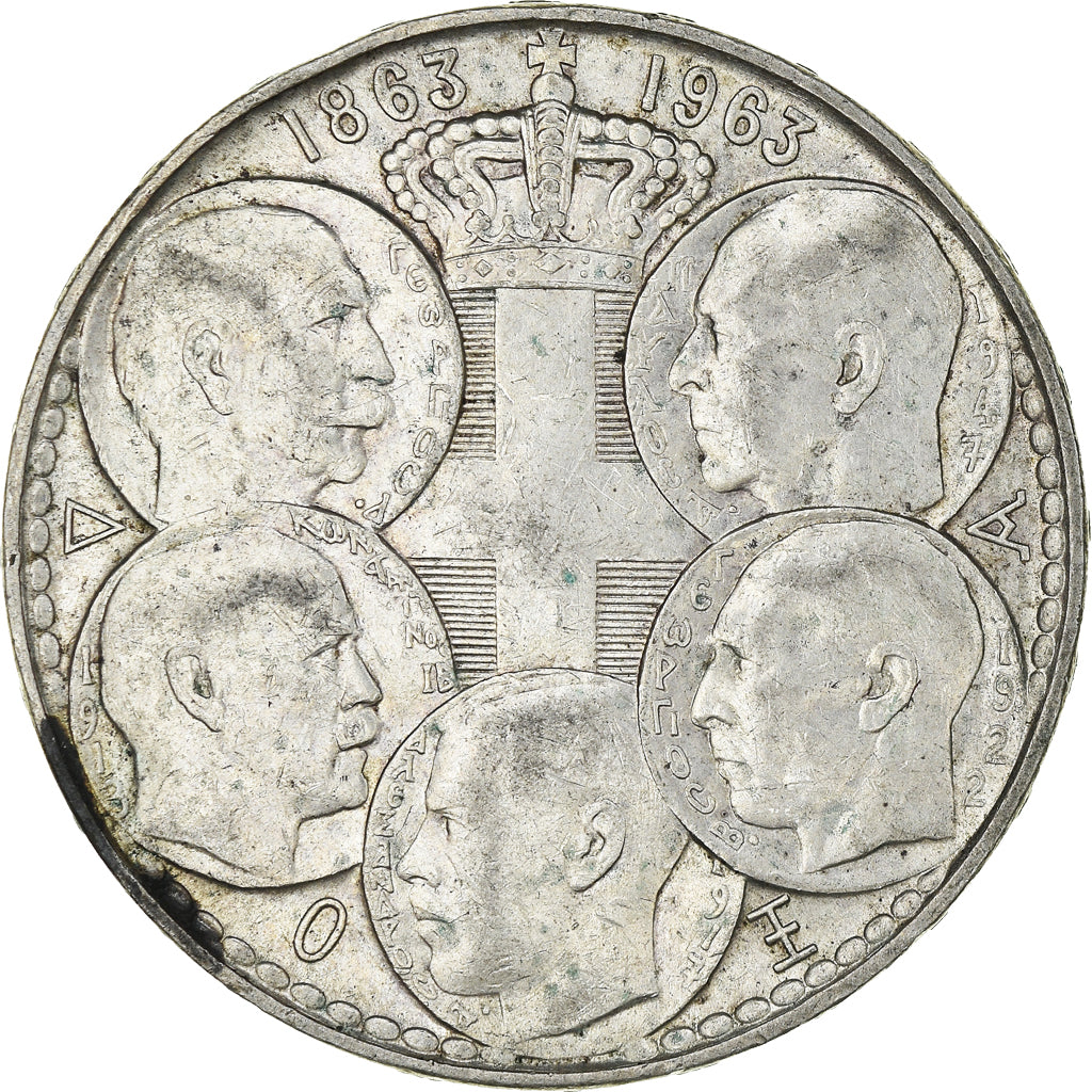 Coin, Greece, Paul I, 30 Drachmai, 1963, AU(50-53), Silver, KM:86