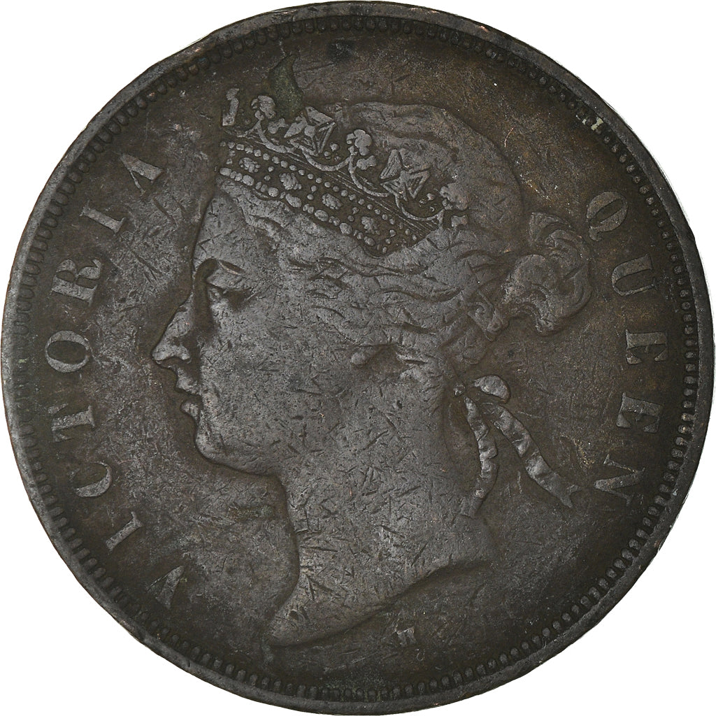 Coin, Straits Settlements, Victoria, Cent, 1874, Paris, VF(30-35), Copper, KM:9