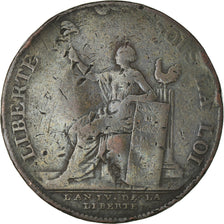 Moneta, Francja, Monneron à la Liberté, 2 Sols, 1792, Birmingham, F(12-15)