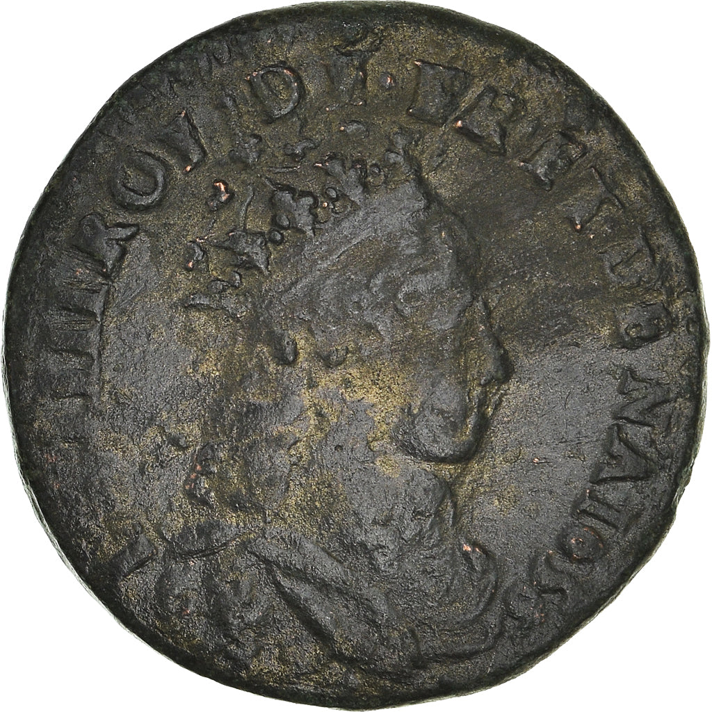 Munten, Frankrijk, Louis XIV, Liard de France au buste juvénile, deuxième