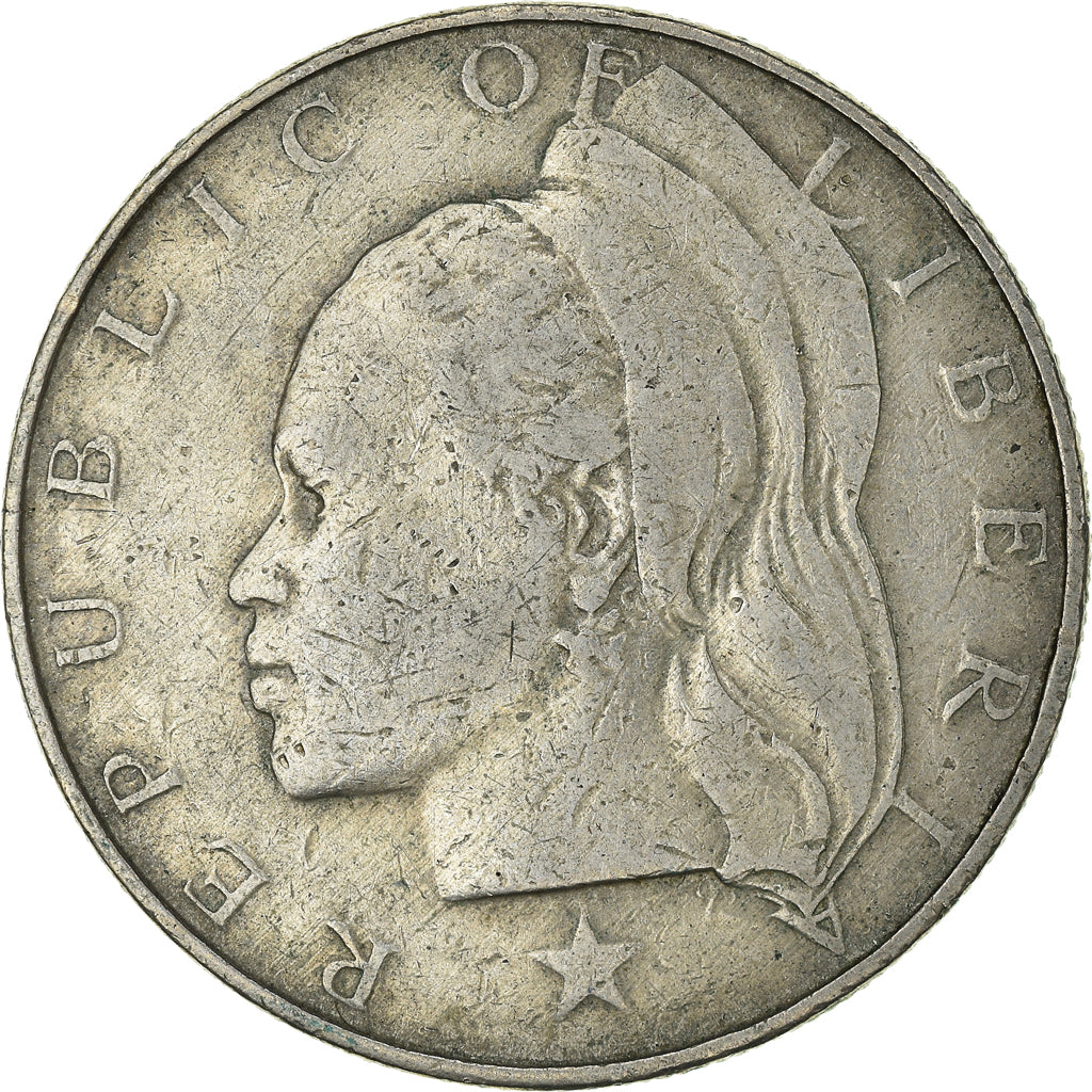 Coin, Liberia, Dollar, 1966, AU(50-53), Copper-nickel, KM:18a.1