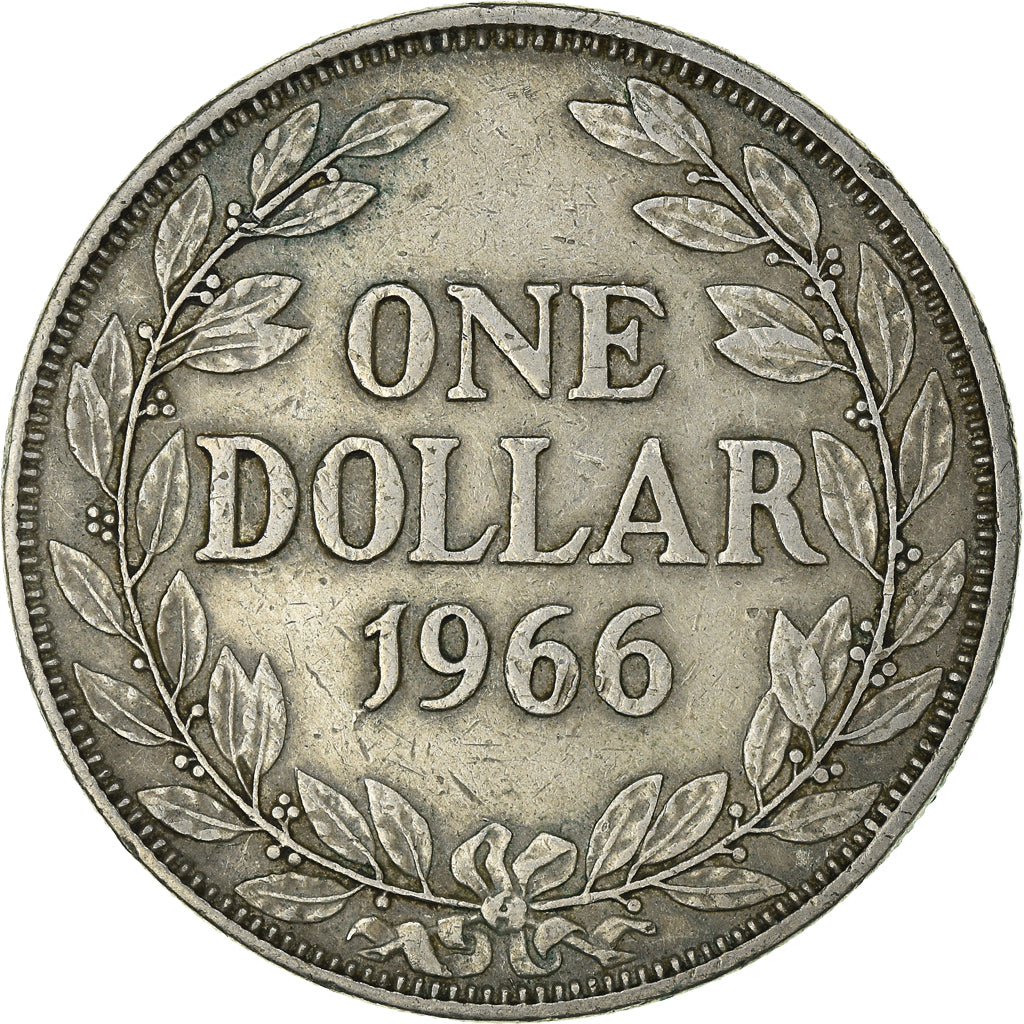 Coin, Liberia, Dollar, 1966, AU(50-53), Copper-nickel, KM:18a.1