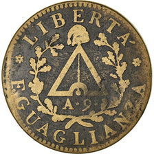 Moneda, Estados italianos, PIEDMONT REPUBLIC, Due (2) Soldi, 1800, Torino, BC+
