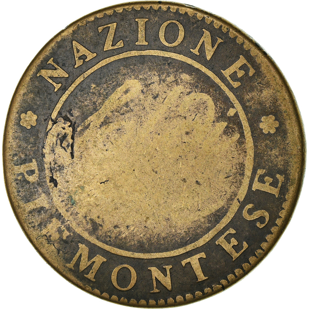 Moneda, Estados italianos, PIEDMONT REPUBLIC, Due (2) Soldi, 1800, Torino, BC+