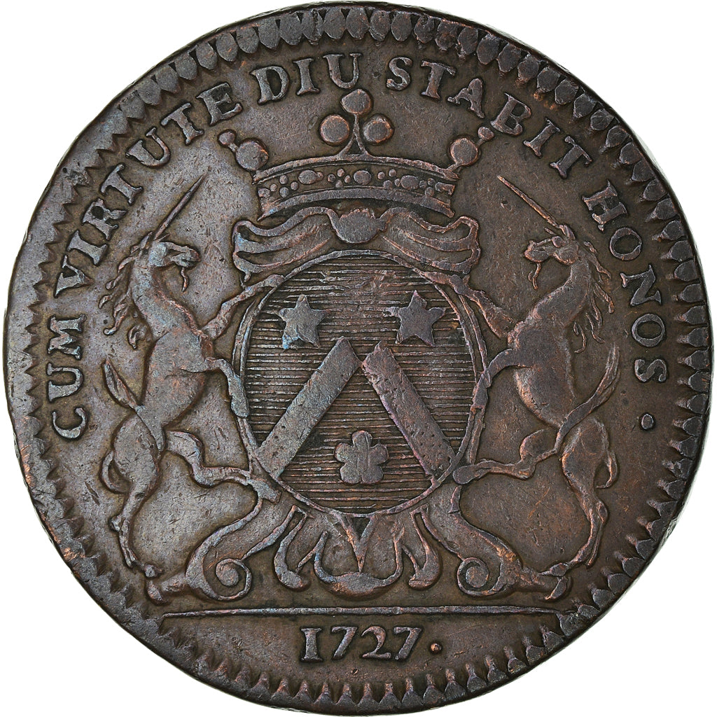 Francia, Token, Royal, 1727, EBC, Cobre